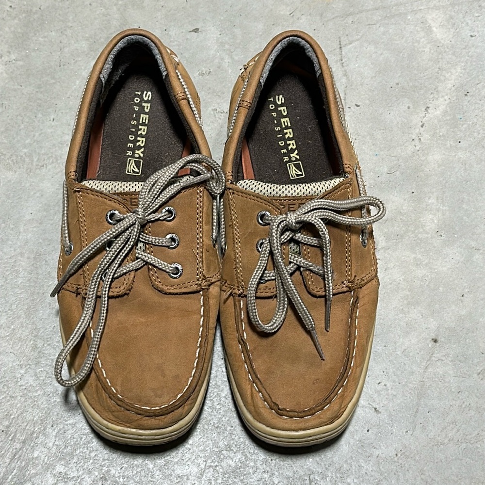 Sperry Loafer Upper Leather Lace‎ Up billfish boy /Size 5M / Box 24